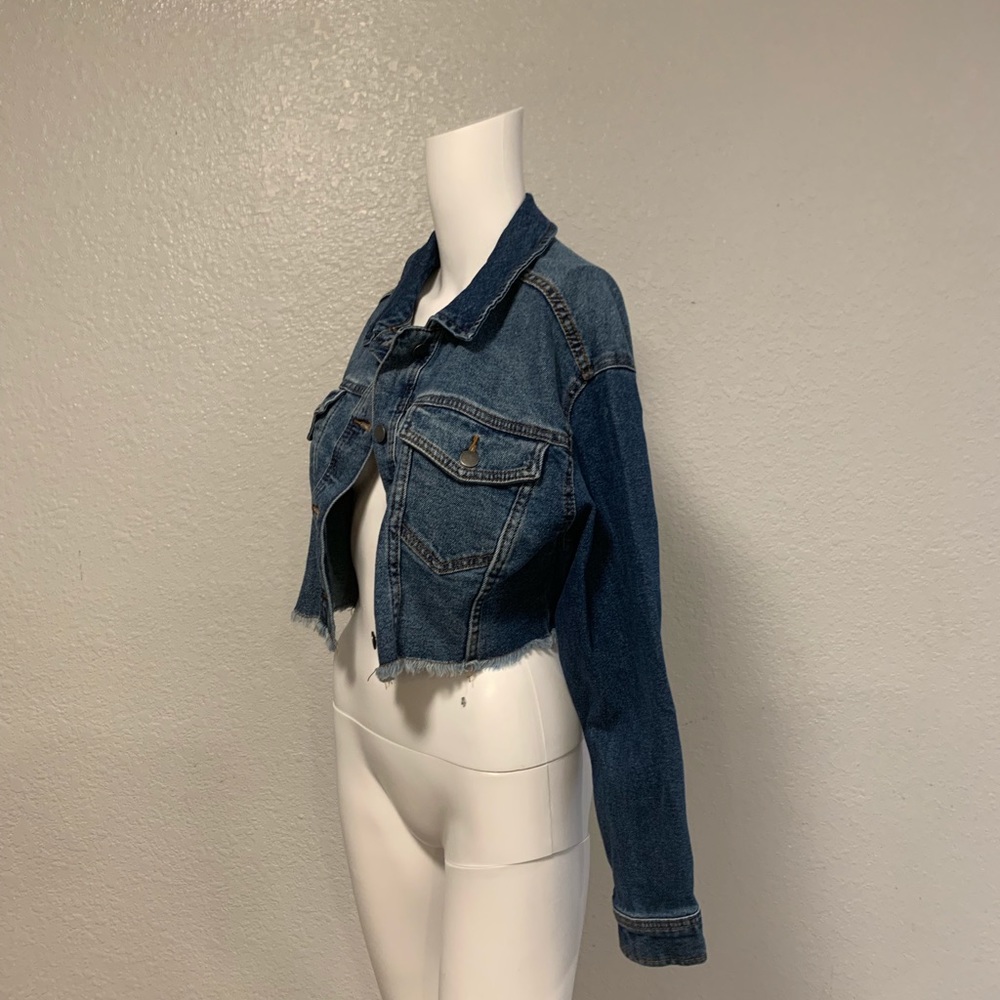 wild fable crop top jean jacket